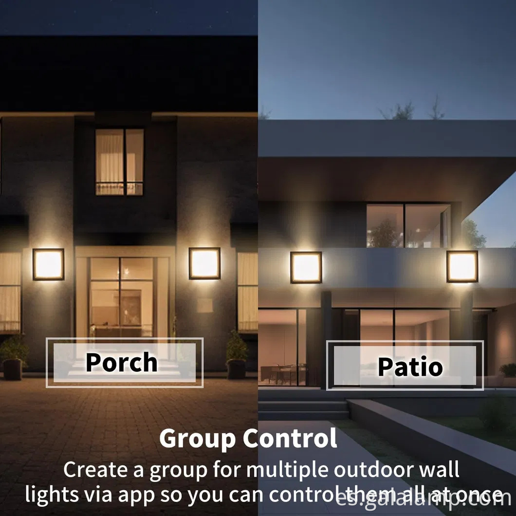 Luz de pared al aire libre inteligente de estilo graffiti moderno para espacios únicos